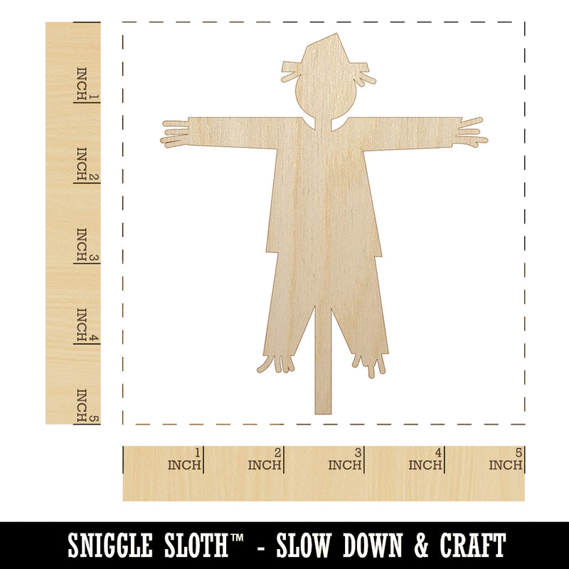 Scarecrow Solid Unfinished Wood Shape Piece Cutout for DIY Craft Projects