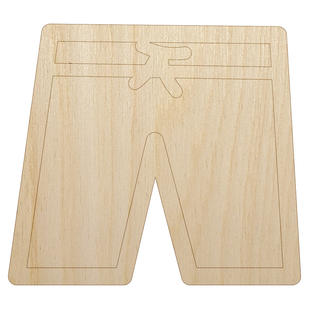 Shorts Boxers Swim Trunks Outline Unfinished Wood Shape Piece Cutout for DIY Craft Projects