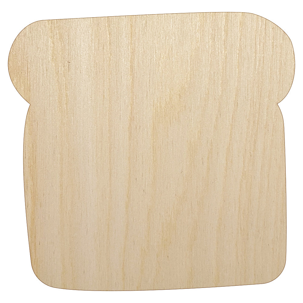 Slice of Bread Toast Solid Doodle Unfinished Wood Shape Piece Cutout for DIY Craft Projects