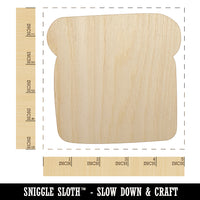 Slice of Bread Toast Solid Doodle Unfinished Wood Shape Piece Cutout for DIY Craft Projects