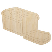 Sliced Loaf of Bread Unfinished Wood Shape Piece Cutout for DIY Craft Projects