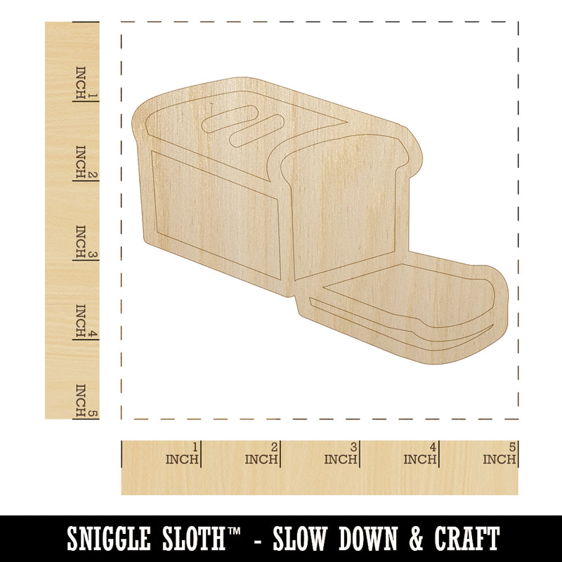 Sliced Loaf of Bread Unfinished Wood Shape Piece Cutout for DIY Craft Projects