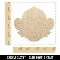 Capuchin Monkey Head Unfinished Wood Shape Piece Cutout for DIY Craft Projects