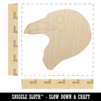 Clever Raven Head Unfinished Wood Shape Piece Cutout for DIY Craft Projects