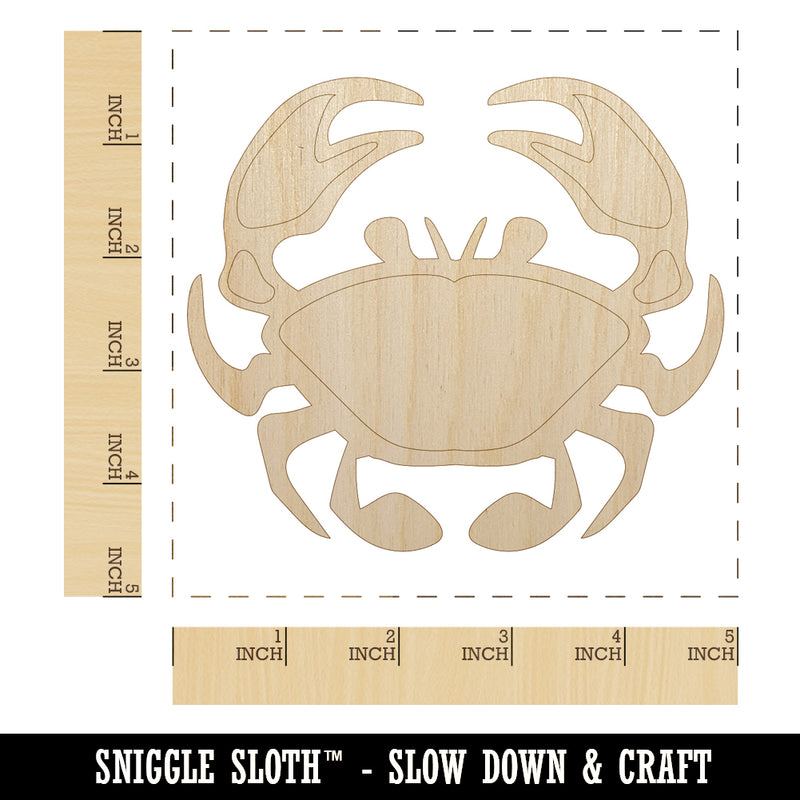 Crab Icon Unfinished Wood Shape Piece Cutout for DIY Craft Projects