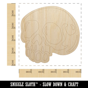 Creepy Skull Halloween Unfinished Wood Shape Piece Cutout for DIY Craft Projects