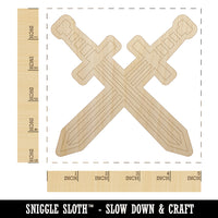 Crossed Swords Battle Icon Unfinished Wood Shape Piece Cutout for DIY Craft Projects