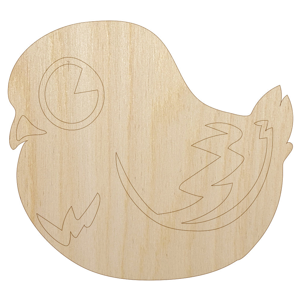 Cute Pigeon Bird Unfinished Wood Shape Piece Cutout for DIY Craft Projects