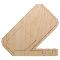 Flat Eraser Icon Homework School Unfinished Wood Shape Piece Cutout for DIY Craft Projects