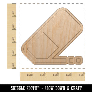 Flat Eraser Icon Homework School Unfinished Wood Shape Piece Cutout for DIY Craft Projects