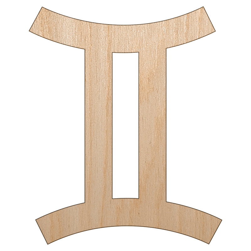 Gemini Horoscope Astrological Zodiac Sign Unfinished Wood Shape Piece Cutout for DIY Craft Projects