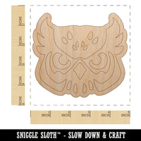 Great Horned Owl Head Unfinished Wood Shape Piece Cutout for DIY Craft Projects