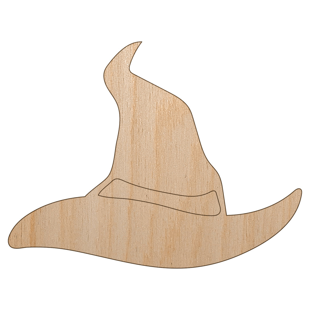 Halloween Witch Hat Unfinished Wood Shape Piece Cutout for DIY Craft Projects