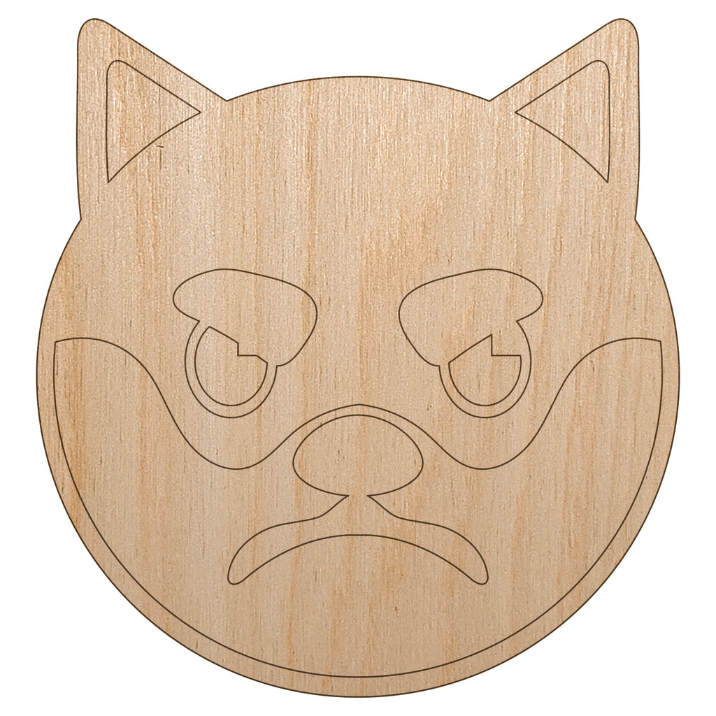Husky Dog Face Mad Unfinished Wood Shape Piece Cutout for DIY Craft Projects