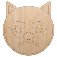 Husky Dog Face Mad Unfinished Wood Shape Piece Cutout for DIY Craft Projects