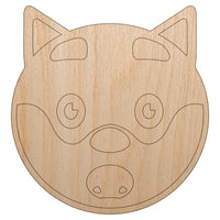 Husky Dog Face Shocked Unfinished Wood Shape Piece Cutout for DIY Craft Projects