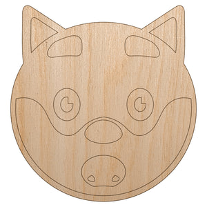 Husky Dog Face Shocked Unfinished Wood Shape Piece Cutout for DIY Craft Projects