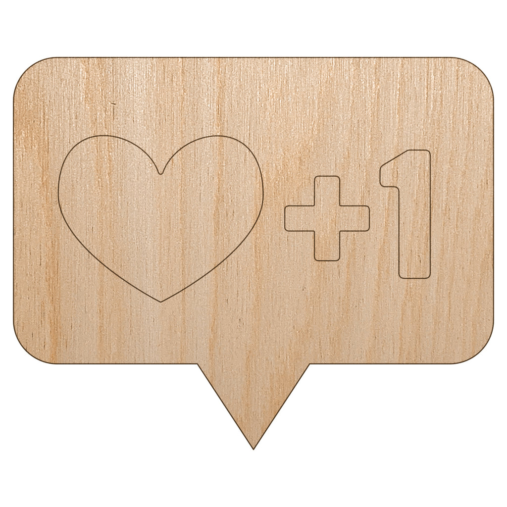 I Love this Bubble Heart Plus One 1 Unfinished Wood Shape Piece Cutout for DIY Craft Projects