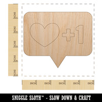 I Love this Bubble Heart Plus One 1 Unfinished Wood Shape Piece Cutout for DIY Craft Projects