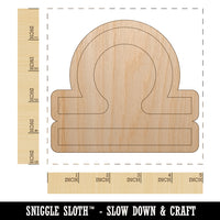 Libra Horoscope Astrological Zodiac Sign Unfinished Wood Shape Piece Cutout for DIY Craft Projects