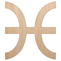 Pisces Horoscope Astrological Zodiac Sign Unfinished Wood Shape Piece Cutout for DIY Craft Projects