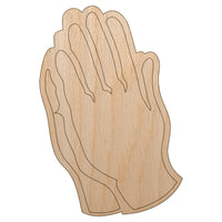 Praying Hands Unfinished Wood Shape Piece Cutout for DIY Craft Projects