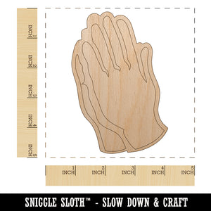 Praying Hands Unfinished Wood Shape Piece Cutout for DIY Craft Projects