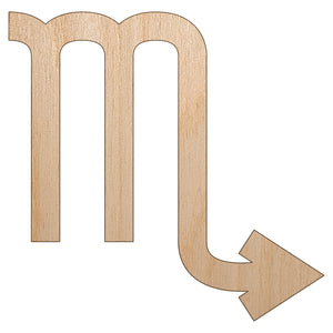 Scorpio Horoscope Astrological Zodiac Sign Unfinished Wood Shape Piece Cutout for DIY Craft Projects