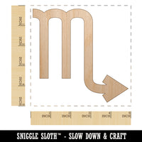 Scorpio Horoscope Astrological Zodiac Sign Unfinished Wood Shape Piece Cutout for DIY Craft Projects