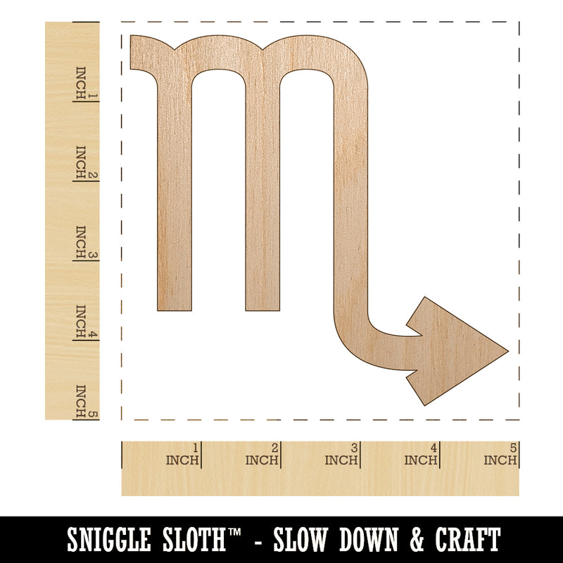 Scorpio Horoscope Astrological Zodiac Sign Unfinished Wood Shape Piece Cutout for DIY Craft Projects