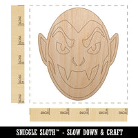 Spooky Vampire Head Halloween Unfinished Wood Shape Piece Cutout for DIY Craft Projects