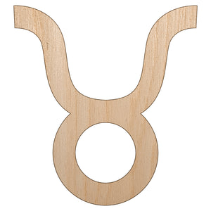 Taurus Horoscope Astrological Zodiac Sign Unfinished Wood Shape Piece Cutout for DIY Craft Projects