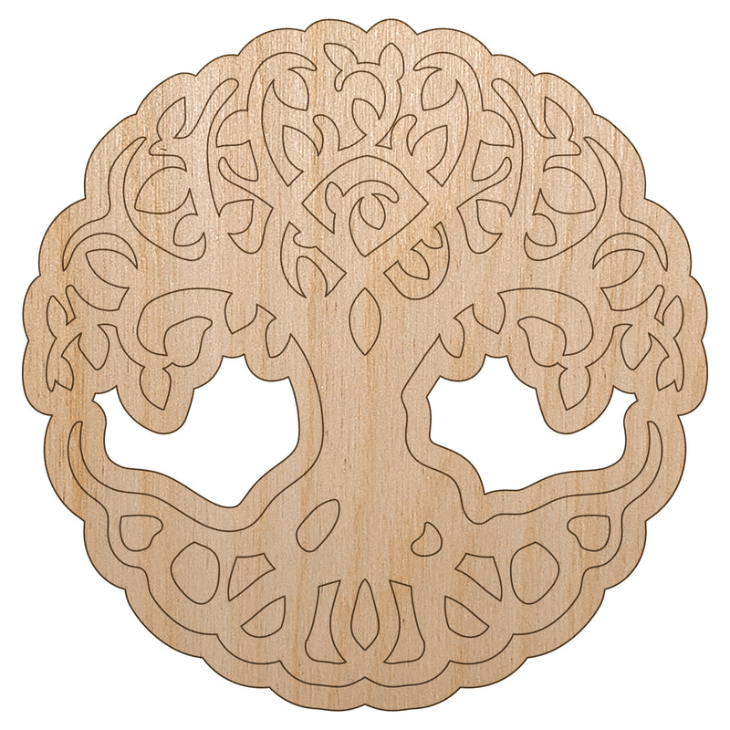 Tree of Life Unfinished Wood Shape Piece Cutout for DIY Craft Projects