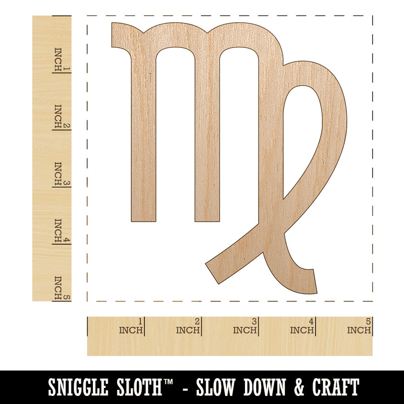 Virgo Horoscope Astrological Zodiac Sign Unfinished Wood Shape Piece Cutout for DIY Craft Projects