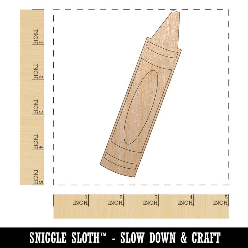 Coloring Crayon Unfinished Wood Shape Piece Cutout for DIY Craft Projects