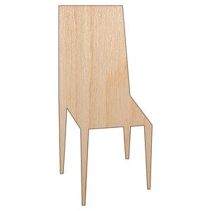 Chair Silhouette Solid Unfinished Wood Shape Piece Cutout for DIY Craft Projects