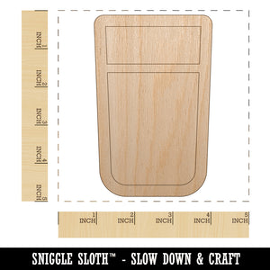 Drinking Glass Icon Unfinished Wood Shape Piece Cutout for DIY Craft Projects
