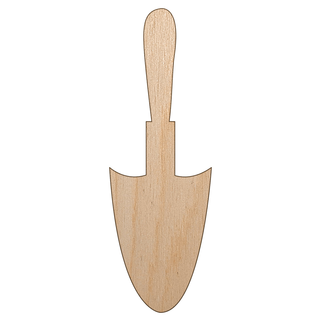 Garden Trowel Shovel Solid Unfinished Wood Shape Piece Cutout for DIY Craft Projects