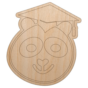 Graduation Panda Unfinished Wood Shape Piece Cutout for DIY Craft Projects