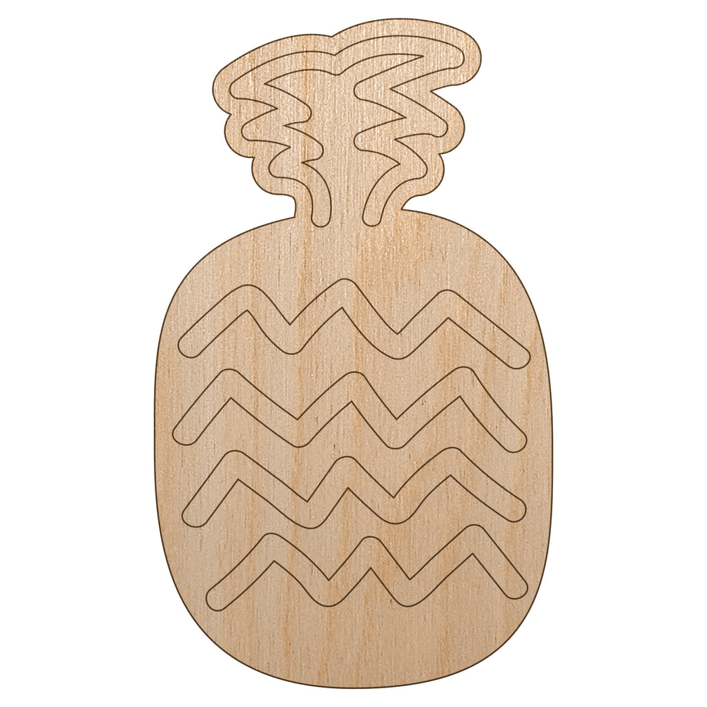 Pineapple Fun Doodle Unfinished Wood Shape Piece Cutout for DIY Craft Projects