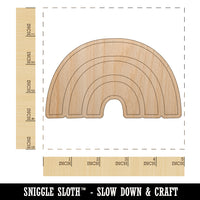 Rainbow Fun Doodle Unfinished Wood Shape Piece Cutout for DIY Craft Projects