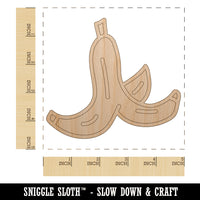 Slippery Banana Peel Unfinished Wood Shape Piece Cutout for DIY Craft Projects