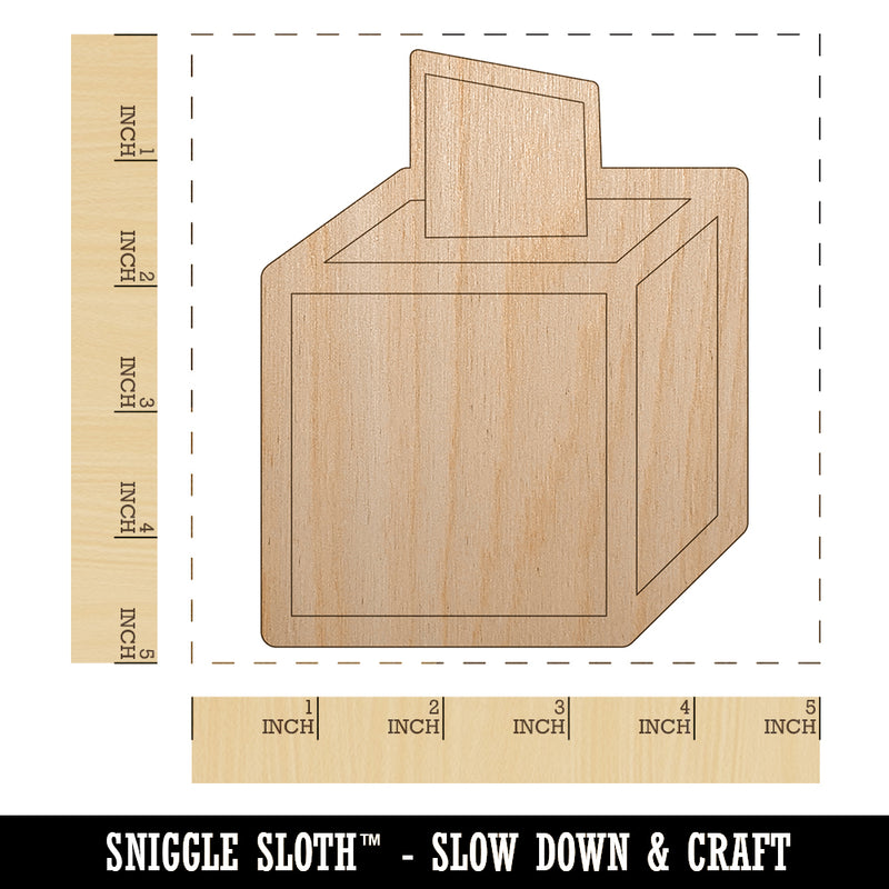 Tissue Box Unfinished Wood Shape Piece Cutout for DIY Craft Projects