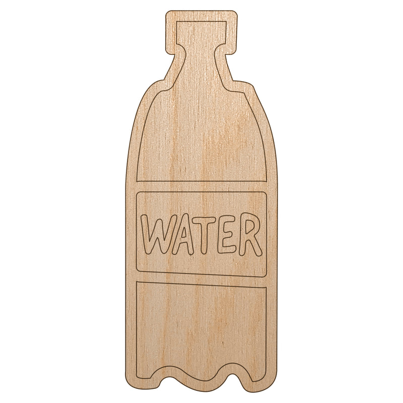 Water Bottle Doodle Unfinished Wood Shape Piece Cutout for DIY Craft Projects