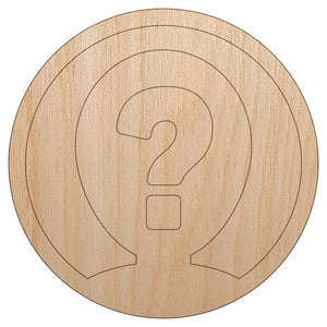 Anonymous Hidden Secret Person Icon Unfinished Wood Shape Piece Cutout for DIY Craft Projects