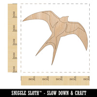 Barn Swallow Bird in Flight Unfinished Wood Shape Piece Cutout for DIY Craft Projects