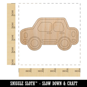 Car Vehicle Automobile Unfinished Wood Shape Piece Cutout for DIY Craft Projects