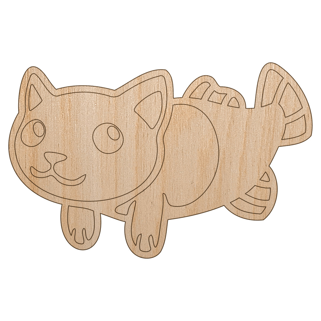 Catfish the Cat Fish Mermaid Unfinished Wood Shape Piece Cutout for DIY Craft Projects