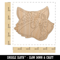 Cute and Guilty Raccoon Head Unfinished Wood Shape Piece Cutout for DIY Craft Projects