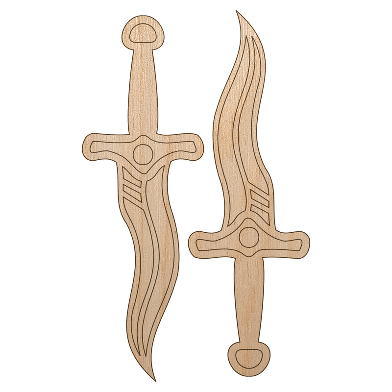 Daggers and Knives for a Thief or Rogue Unfinished Wood Shape Piece Cu –  Sniggle Sloth